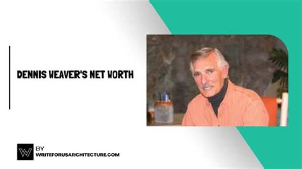 Unveiling Dennis Weaver's Net Worth: Discoveries and Insights